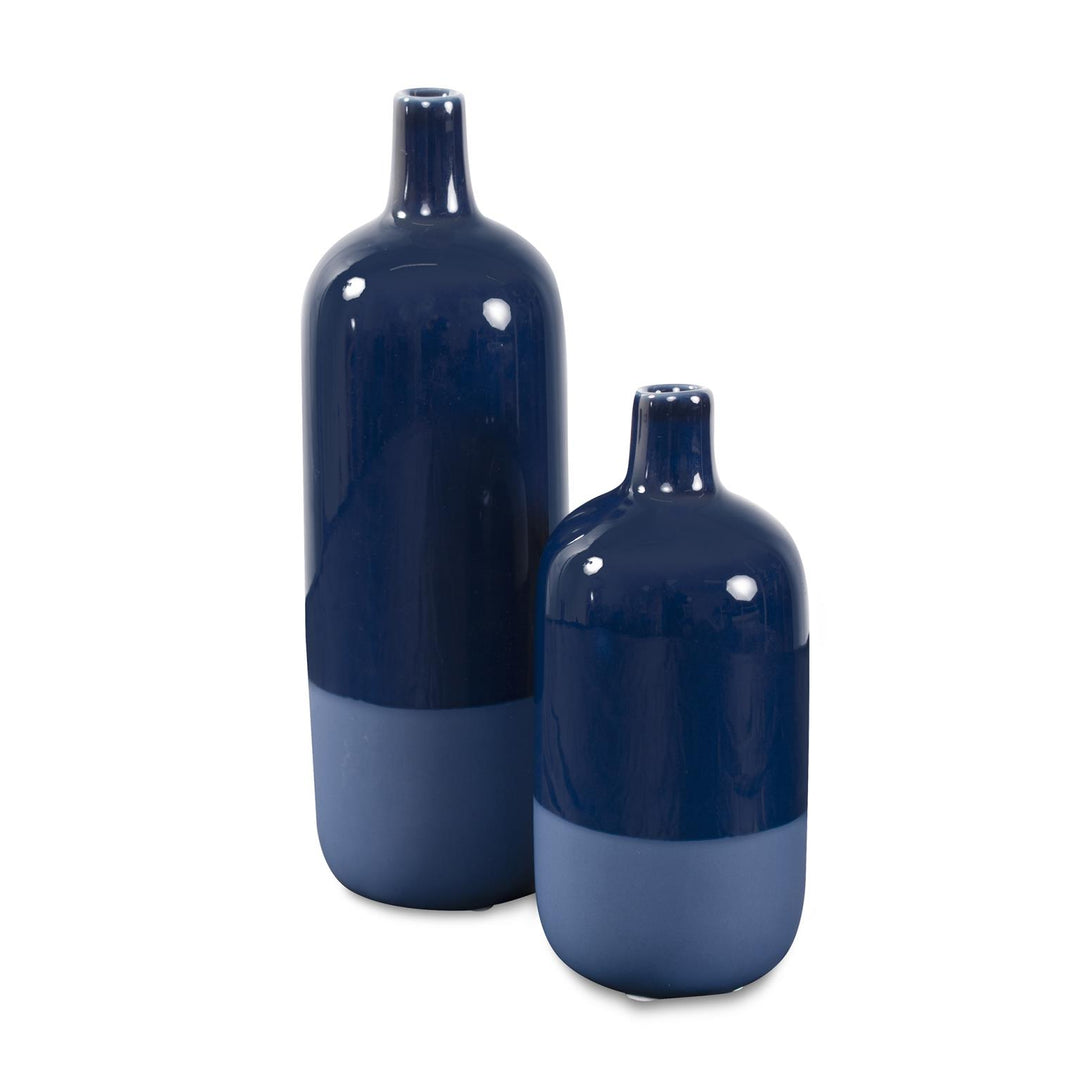 Howard Elliott Collection Delft Blue Vase Set of 2 Vases Howard Elliott Collection   