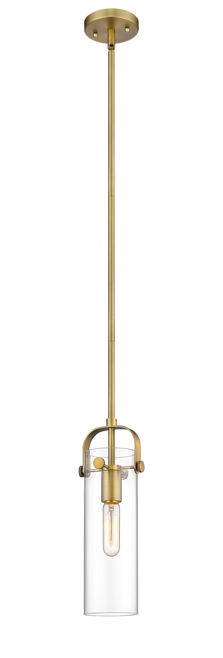 Innovations Lighting Pilaster II Cylinder 12" Pendant - Brushed Brass