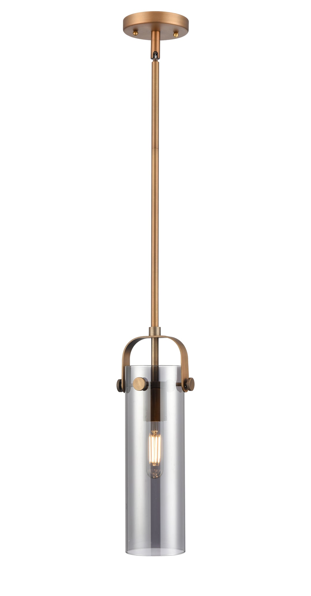 Innovations Lighting Pilaster II Cylinder 12" Pendant - Brushed Brass