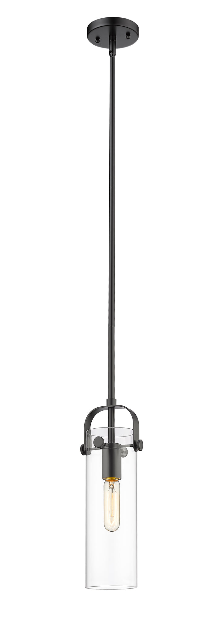 Innovations Lighting Pilaster II Cylinder 12" Pendant - Matte Black