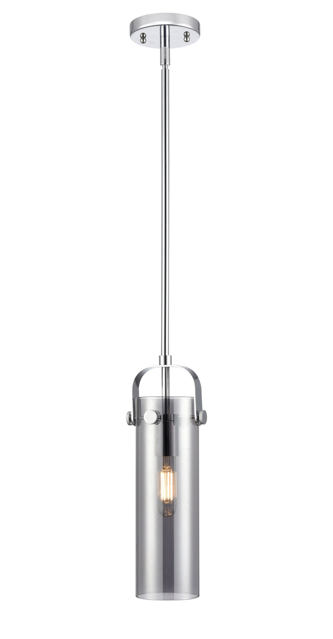 Innovations Lighting Pilaster II Cylinder 12" Pendant - Polished Chrome