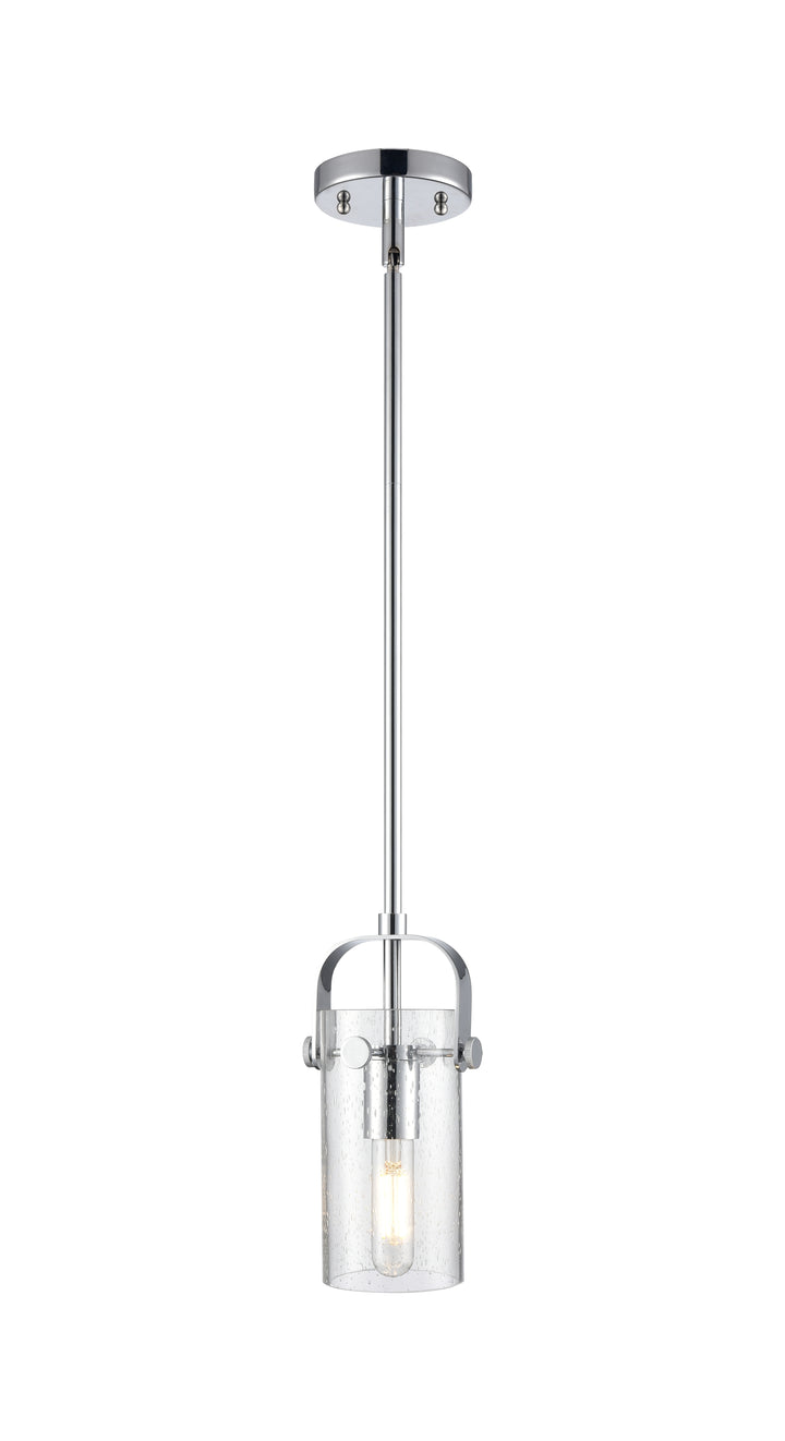 Innovations Lighting Pilaster II Cylinder 7" Pendant - Polished Chrome Pendants Innovations Lighting Seedy ; Glass Type: Seedy  