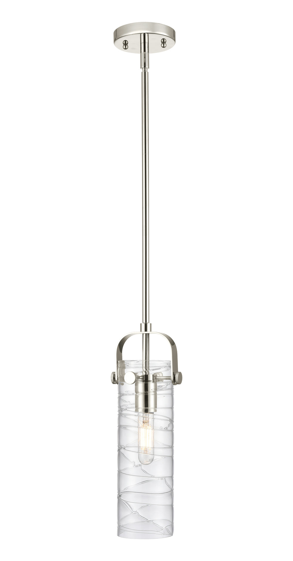 Innovations Lighting Pilaster II Cylinder 12" Pendant - Polished Nickel