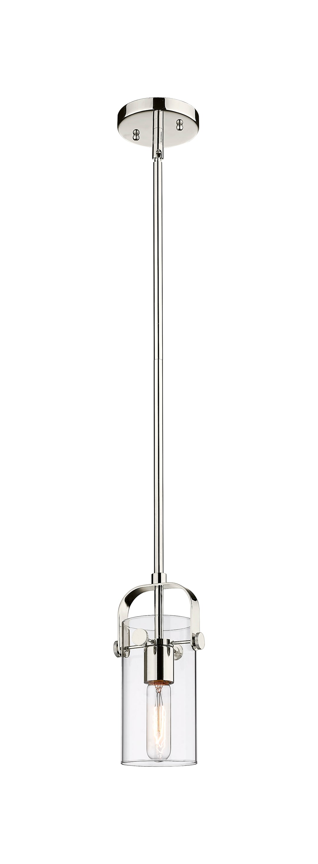 Innovations Lighting Pilaster II Cylinder 7" Pendant - Polished Nickel