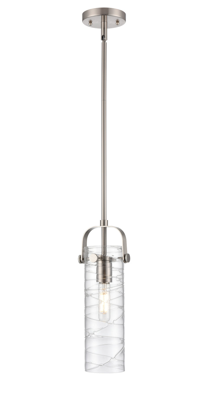 Innovations Lighting Pilaster II Cylinder 12" Pendant - Satin Nickel