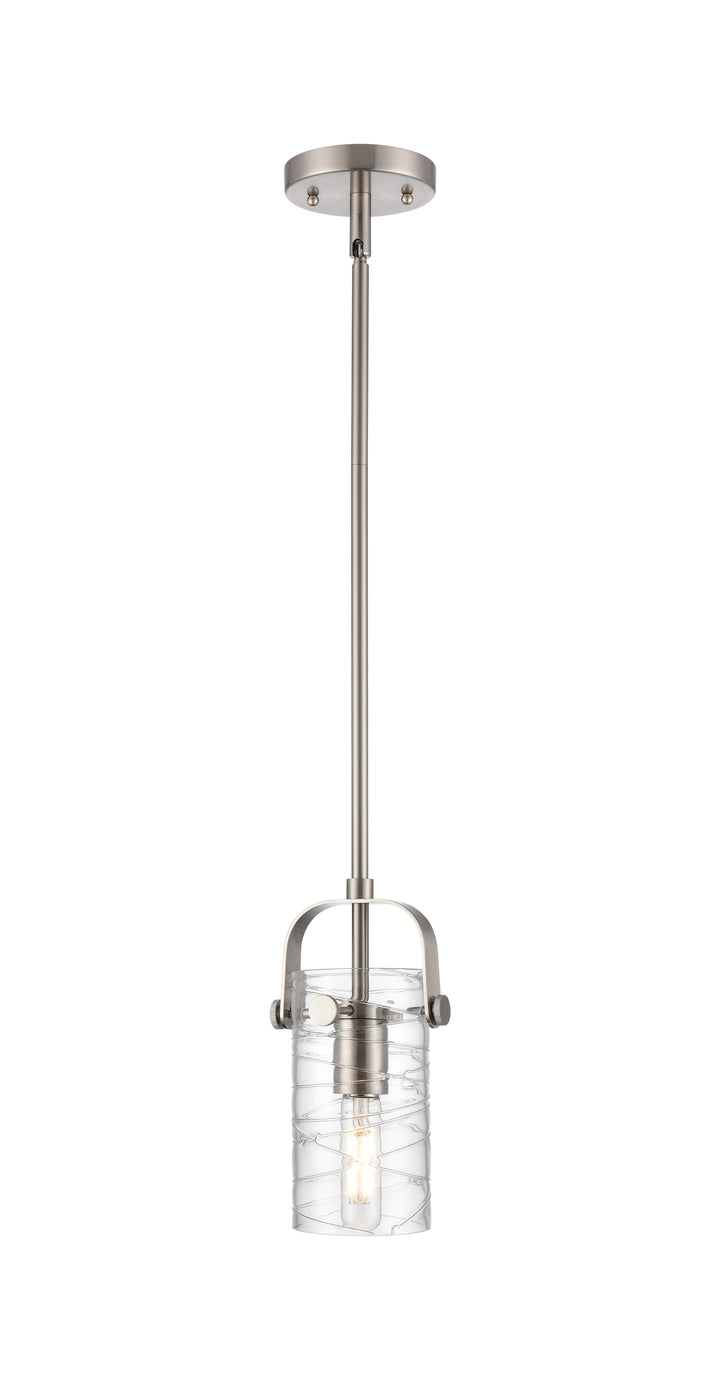 Innovations Lighting Pilaster II Cylinder 7" Pendant - Satin Nickel