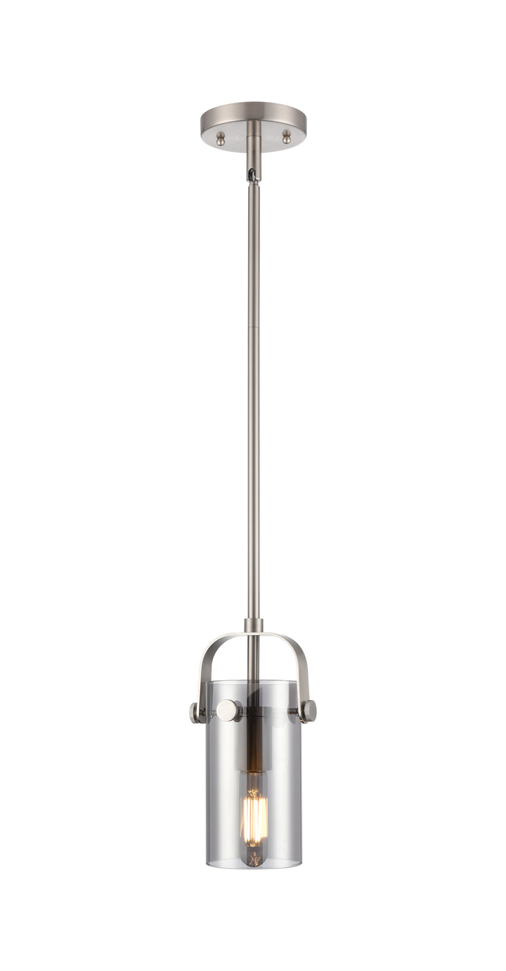 Innovations Lighting Pilaster II Cylinder 7" Pendant - Satin Nickel