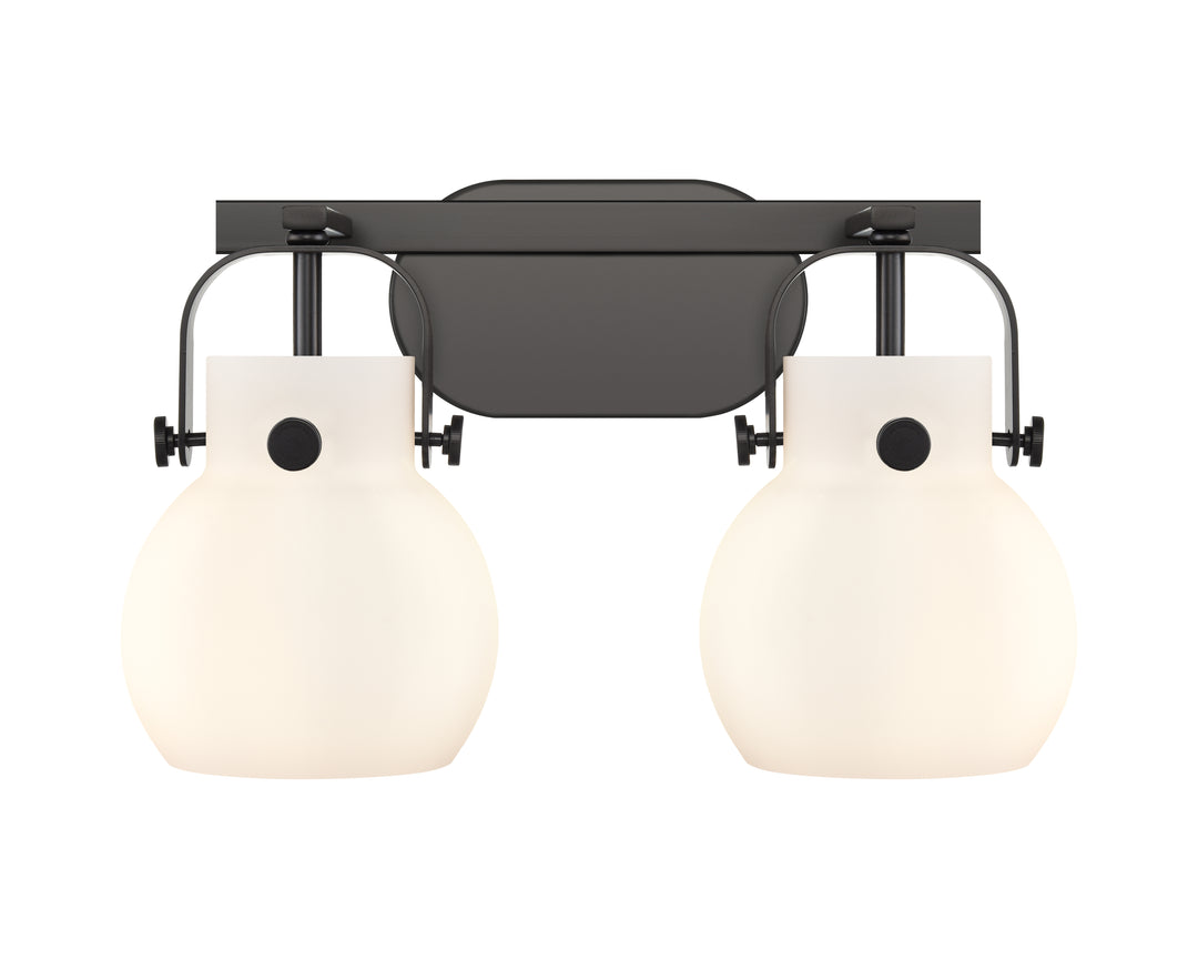 Innovations Lighting Pilaster II Sphere 6" Bath Vanity Light - Matte Black Vanity Lights Innovations Lighting   