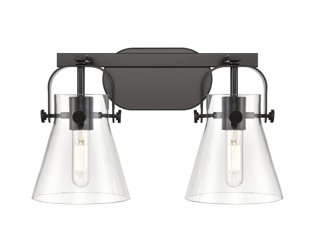 Innovations Lighting Pilaster II Cone 6" Bath Vanity Light - Matte Black Vanity Lights Innovations Lighting   