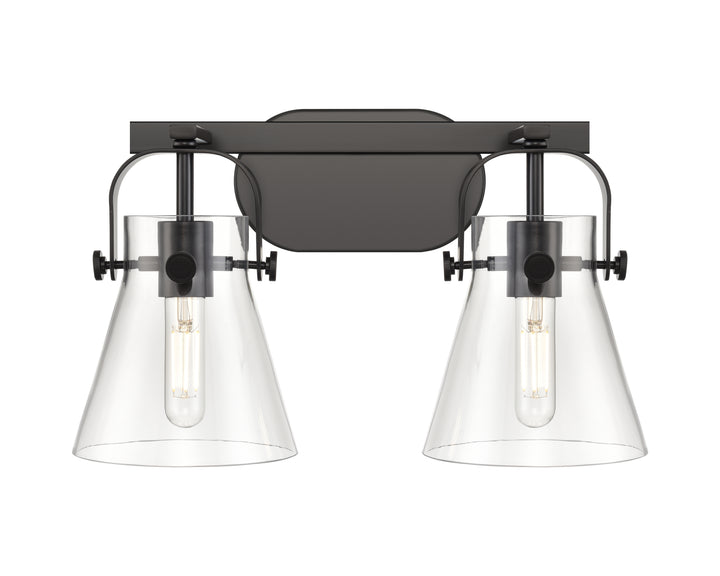 Innovations Lighting Pilaster II Cone 6" Bath Vanity Light - Matte Black Vanity Lights Innovations Lighting   