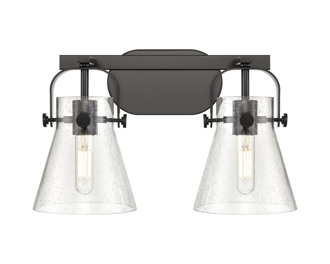 Innovations Lighting Pilaster II Cone 6" Bath Vanity Light - Matte Black Vanity Lights Innovations Lighting   