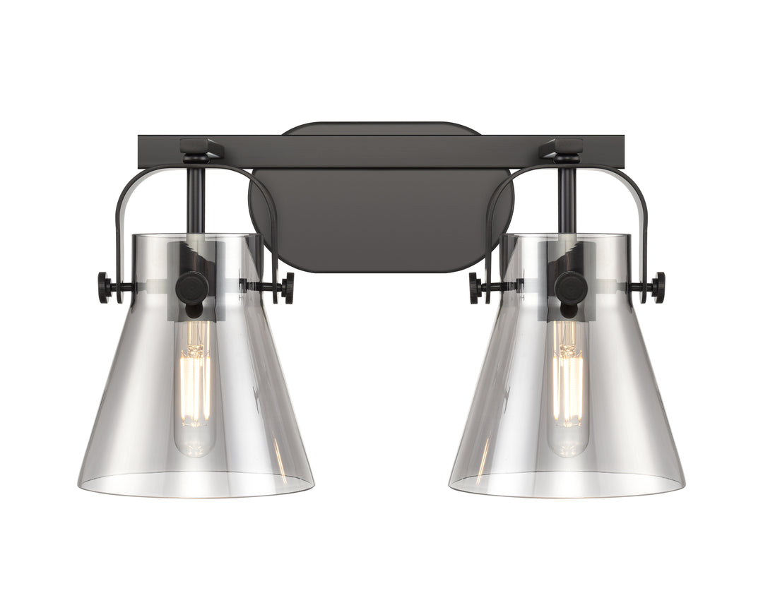 Innovations Lighting Pilaster II Cone 6" Bath Vanity Light - Matte Black Vanity Lights Innovations Lighting   