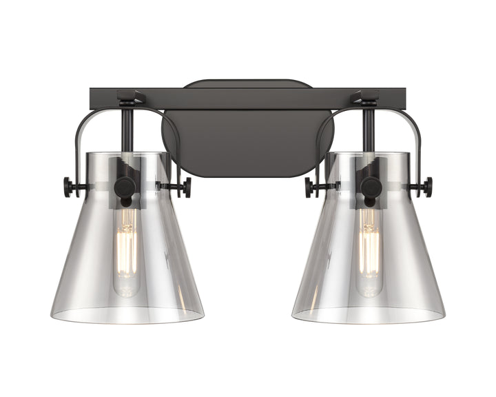 Innovations Lighting Pilaster II Cone 6" Bath Vanity Light - Matte Black Vanity Lights Innovations Lighting   