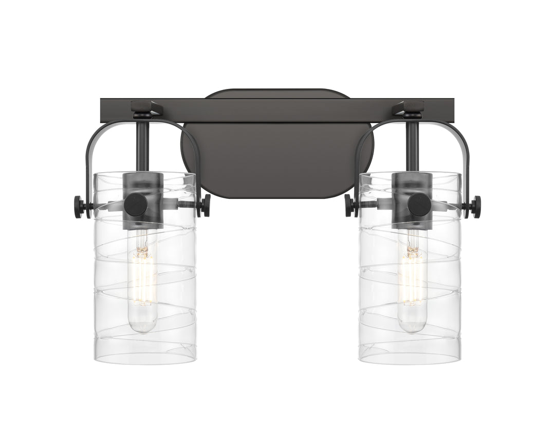 Innovations Lighting Pilaster II Cylinder 7" Bath Vanity Light - Matte Black Vanity Lights Innovations Lighting   