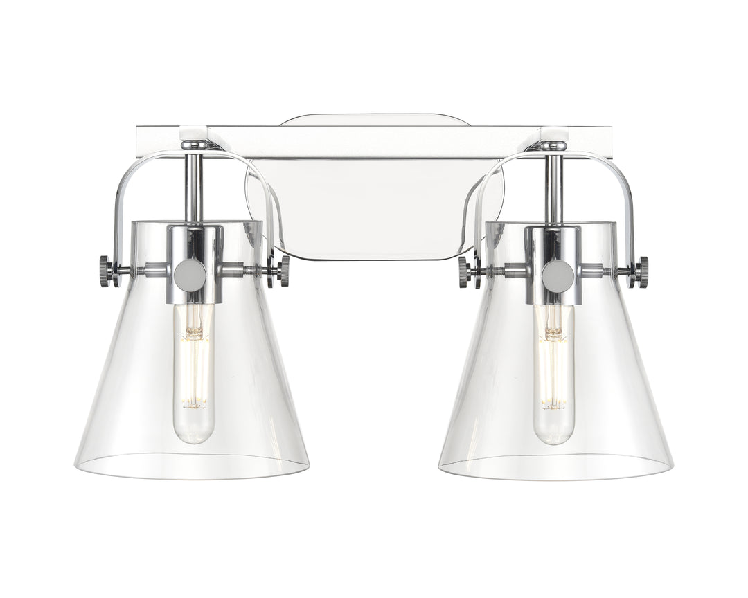 Innovations Lighting Pilaster II Cone 6" Bath Vanity Light - Polished Chrome Vanity Lights Innovations Lighting   