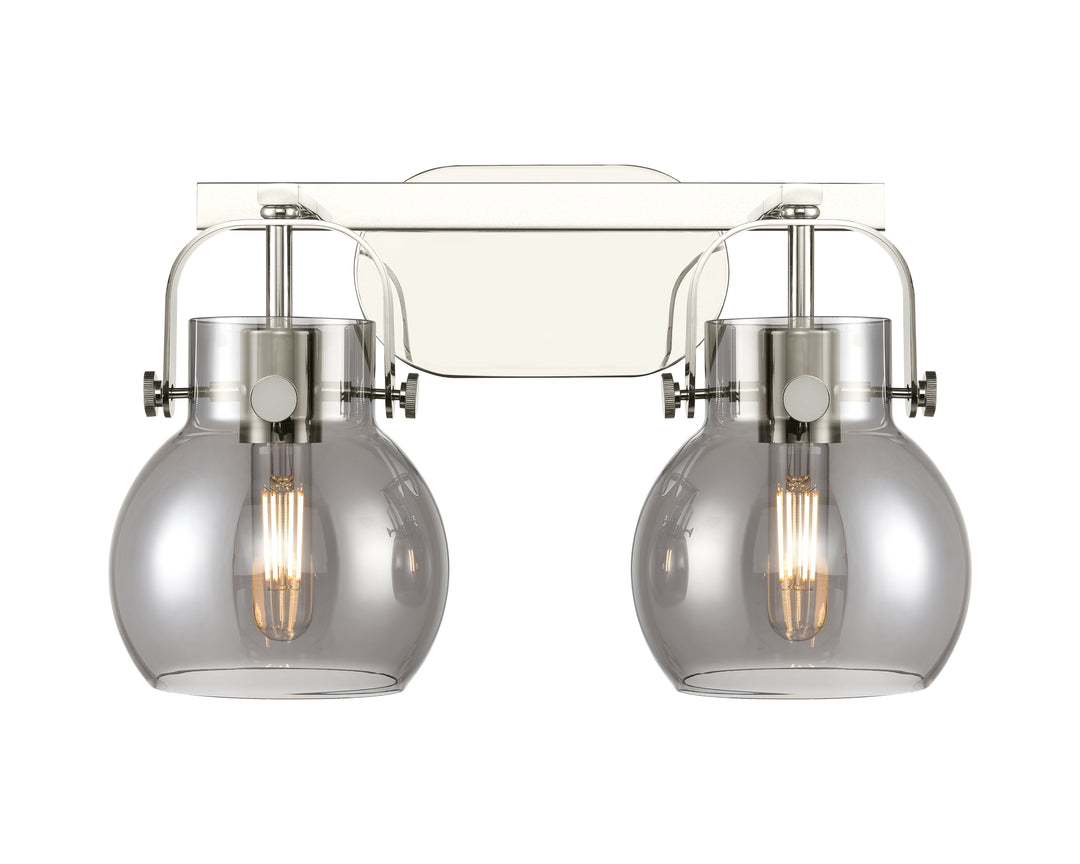 Innovations Lighting Pilaster II Sphere 6" Bath Vanity Light - Polished Nickel Vanity Lights Innovations Lighting   