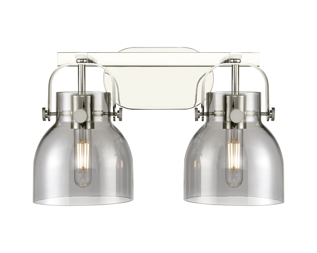 Innovations Lighting Pilaster II Bell 6" Bath Vanity Light - Polished Nickel Vanity Lights Innovations Lighting   