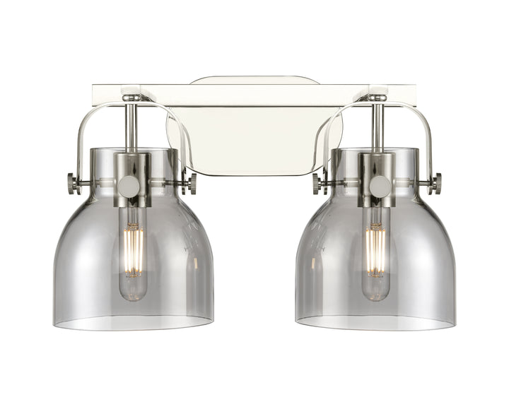 Innovations Lighting Pilaster II Bell 6" Bath Vanity Light - Polished Nickel Vanity Lights Innovations Lighting   