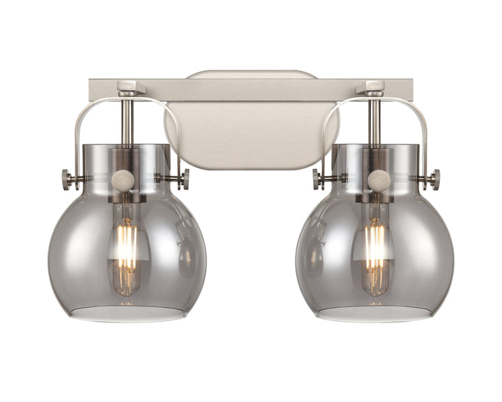 Innovations Lighting Pilaster II Sphere 6" Bath Vanity Light - Satin Nickel Vanity Lights Innovations Lighting   