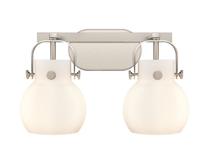 Innovations Lighting Pilaster II Sphere 6" Bath Vanity Light - Satin Nickel Vanity Lights Innovations Lighting   