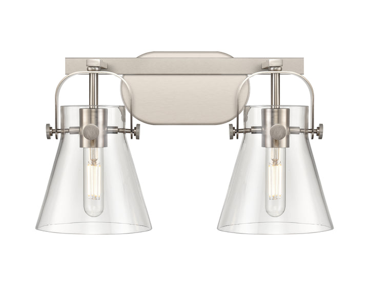 Innovations Lighting Pilaster II Cone 6" Bath Vanity Light - Satin Nickel Vanity Lights Innovations Lighting   