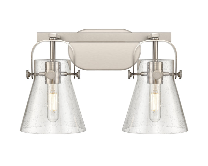 Innovations Lighting Pilaster II Cone 6" Bath Vanity Light - Satin Nickel Vanity Lights Innovations Lighting   