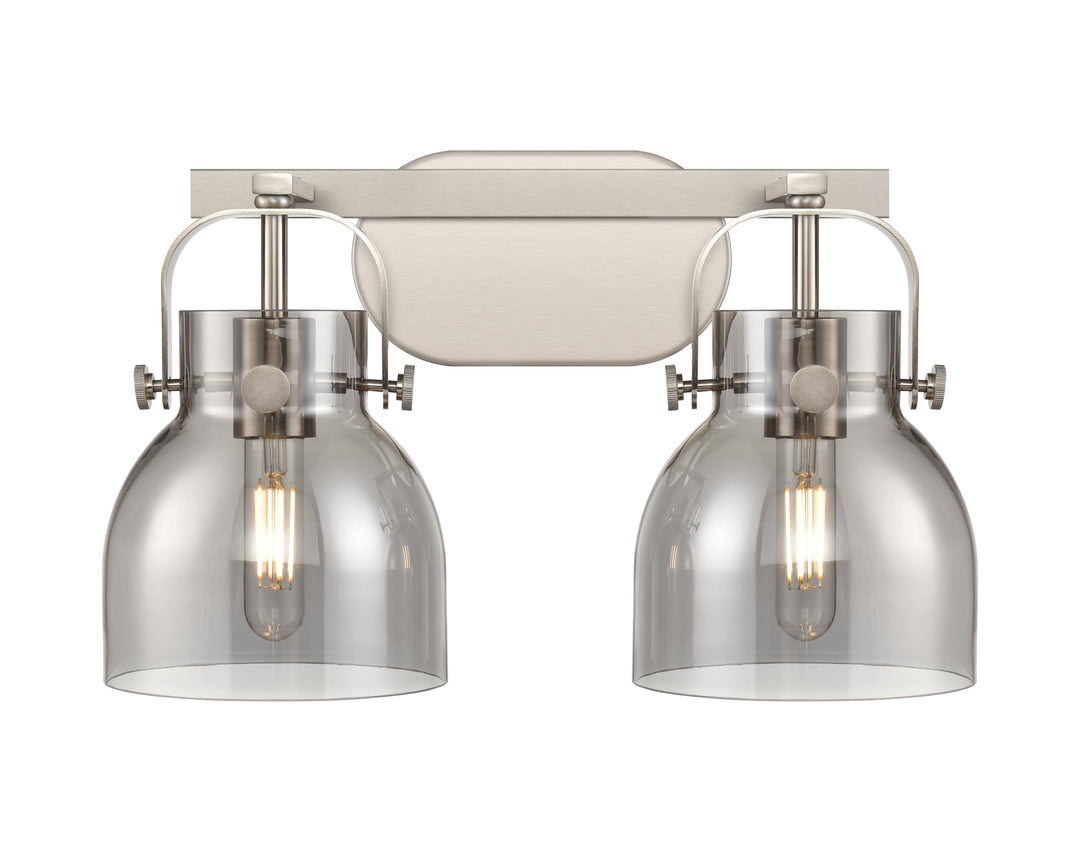 Innovations Lighting Pilaster II Bell 6" Bath Vanity Light - Satin Nickel Vanity Lights Innovations Lighting   