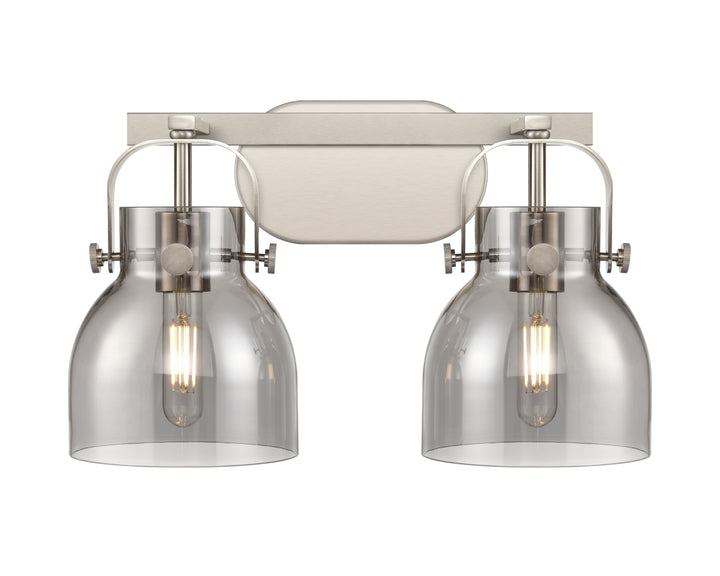 Innovations Lighting Pilaster II Bell 6" Bath Vanity Light - Satin Nickel Vanity Lights Innovations Lighting   