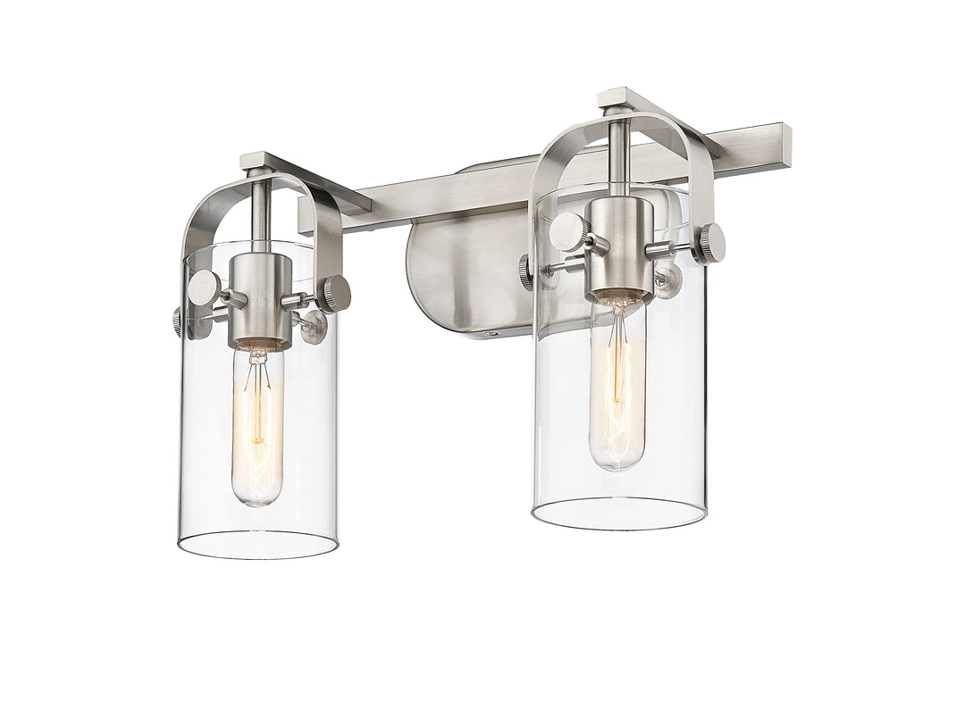 Innovations Lighting Pilaster II Cylinder 7" Bath Vanity Light - Satin Nickel Vanity Lights Innovations Lighting   