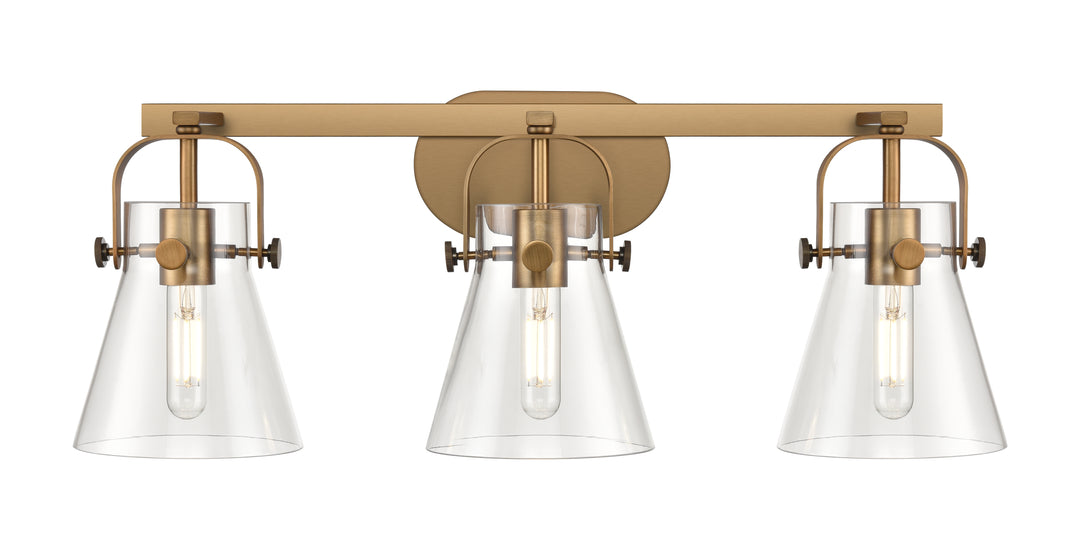 Innovations Lighting Pilaster II Cone 6" Bath Vanity Light - Brushed Brass Vanity Lights Innovations Lighting   