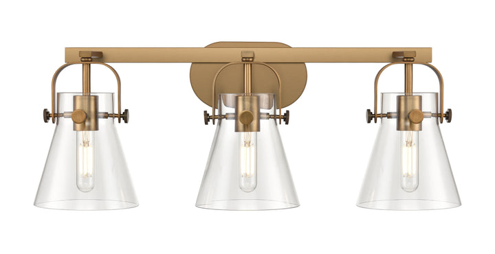 Innovations Lighting Pilaster II Cone 6" Bath Vanity Light - Brushed Brass Vanity Lights Innovations Lighting   