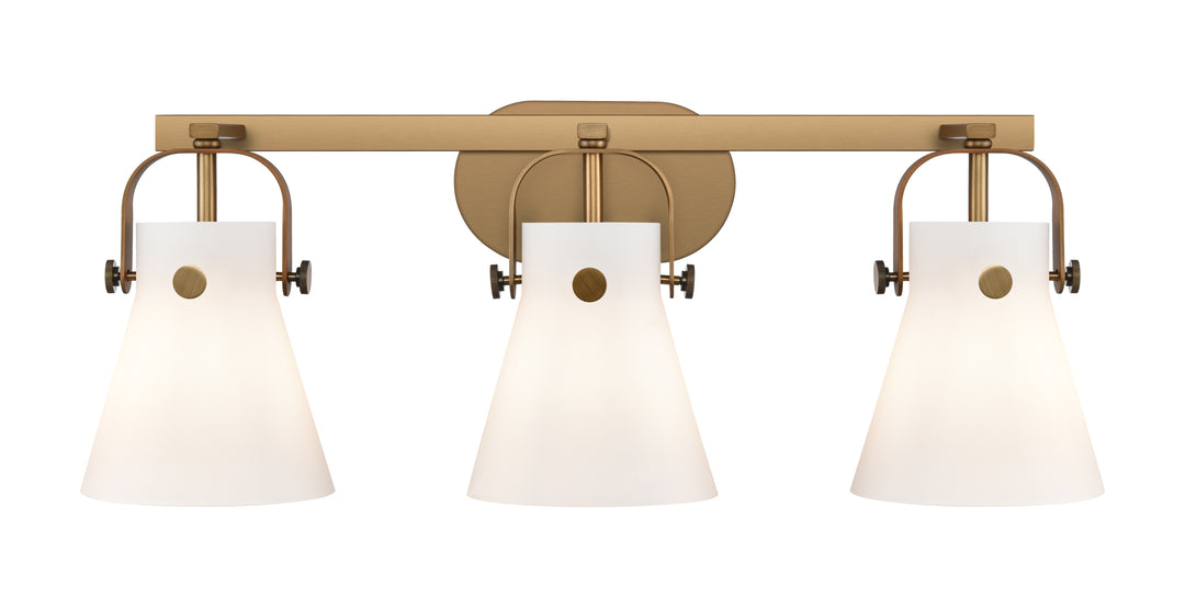 Innovations Lighting Pilaster II Cone 6" Bath Vanity Light - Brushed Brass Vanity Lights Innovations Lighting   