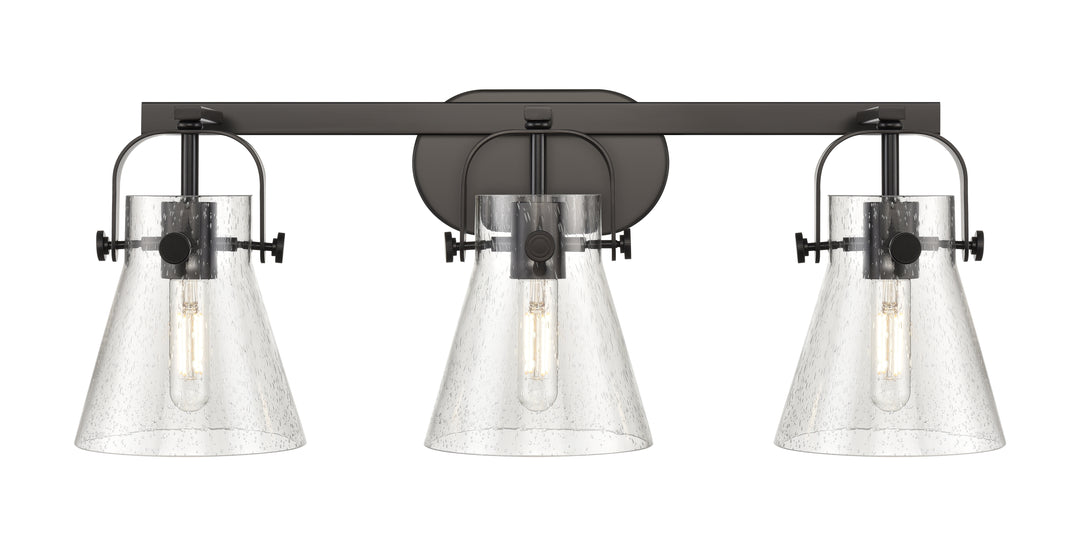 Innovations Lighting Pilaster II Cone 6" Bath Vanity Light - Matte Black Vanity Lights Innovations Lighting   