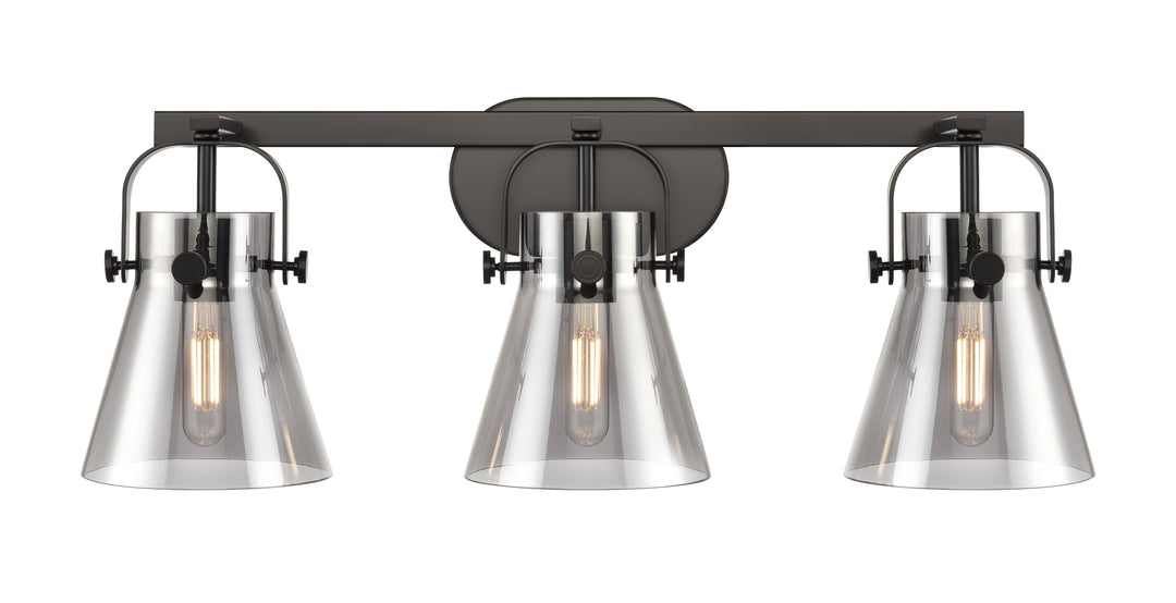 Innovations Lighting Pilaster II Cone 6" Bath Vanity Light - Matte Black Vanity Lights Innovations Lighting   