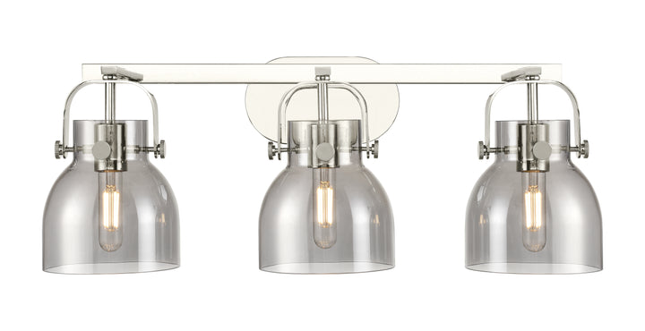 Innovations Lighting Pilaster II Bell 6" Bath Vanity Light - Polished Nickel Vanity Lights Innovations Lighting   