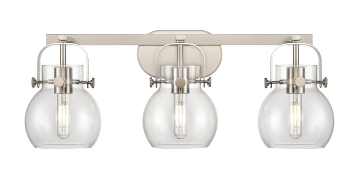 Innovations Lighting Pilaster II Sphere 6" Bath Vanity Light - Satin Nickel Vanity Lights Innovations Lighting   