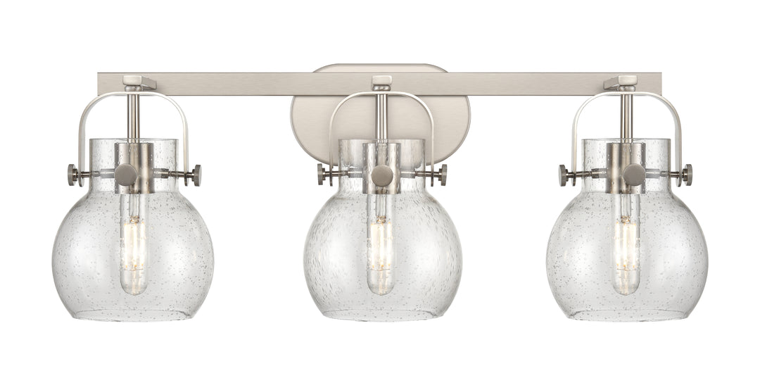 Innovations Lighting Pilaster II Sphere 6" Bath Vanity Light - Satin Nickel Vanity Lights Innovations Lighting   