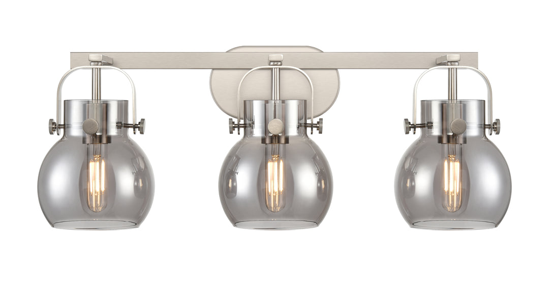 Innovations Lighting Pilaster II Sphere 6" Bath Vanity Light - Satin Nickel Vanity Lights Innovations Lighting   