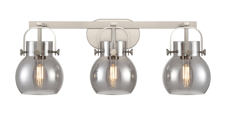 Innovations Lighting Pilaster II Sphere 6" Bath Vanity Light - Satin Nickel Vanity Lights Innovations Lighting   