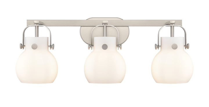 Innovations Lighting Pilaster II Sphere 6" Bath Vanity Light - Satin Nickel Vanity Lights Innovations Lighting   