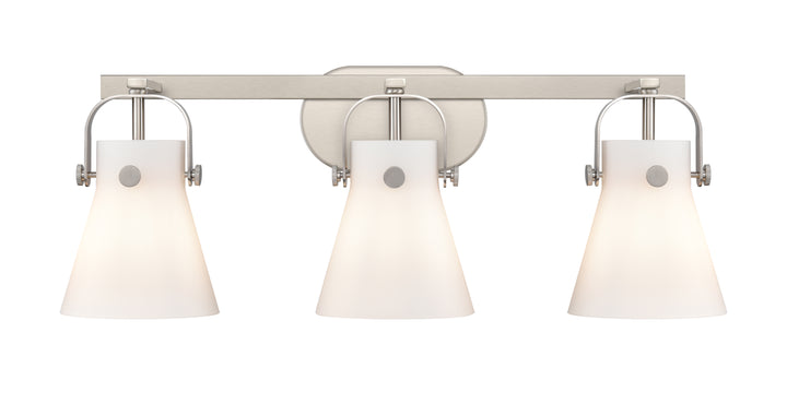 Innovations Lighting Pilaster II Cone 6" Bath Vanity Light - Satin Nickel Vanity Lights Innovations Lighting   