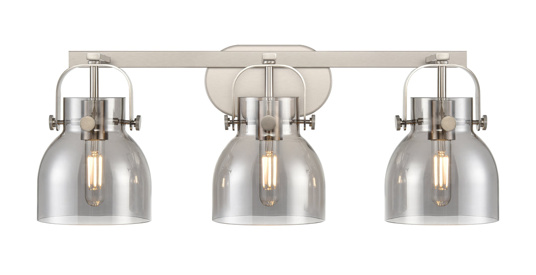 Innovations Lighting Pilaster II Bell 6" Bath Vanity Light - Satin Nickel Vanity Lights Innovations Lighting   