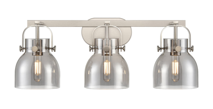 Innovations Lighting Pilaster II Bell 6" Bath Vanity Light - Satin Nickel Vanity Lights Innovations Lighting   