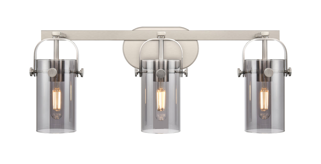 Innovations Lighting Pilaster II Cylinder 7" Bath Vanity Light - Satin Nickel Vanity Lights Innovations Lighting   