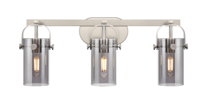 Innovations Lighting Pilaster II Cylinder 7" Bath Vanity Light - Satin Nickel Vanity Lights Innovations Lighting   