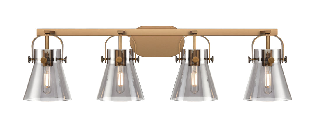 Innovations Lighting Pilaster II Cone 6" Bath Vanity Light - Brushed Brass Vanity Lights Innovations Lighting   