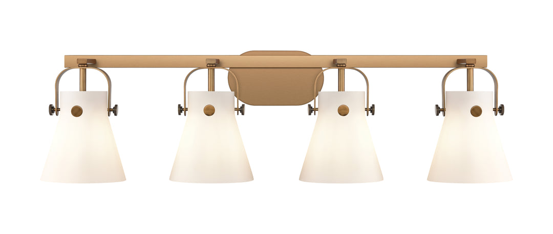 Innovations Lighting Pilaster II Cone 6" Bath Vanity Light - Brushed Brass Vanity Lights Innovations Lighting   