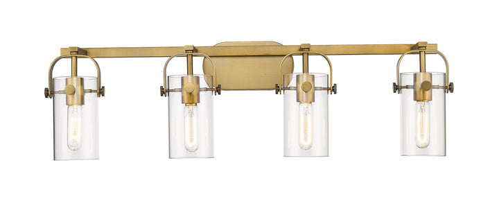 Innovations Lighting Pilaster II Cylinder 7" Bath Vanity Light - Brushed Brass Vanity Lights Innovations Lighting   