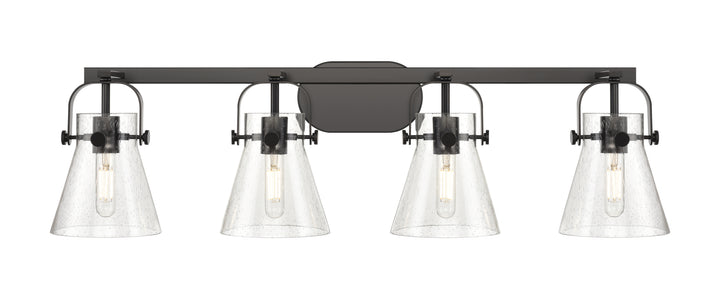 Innovations Lighting Pilaster II Cone 6" Bath Vanity Light - Matte Black Vanity Lights Innovations Lighting   