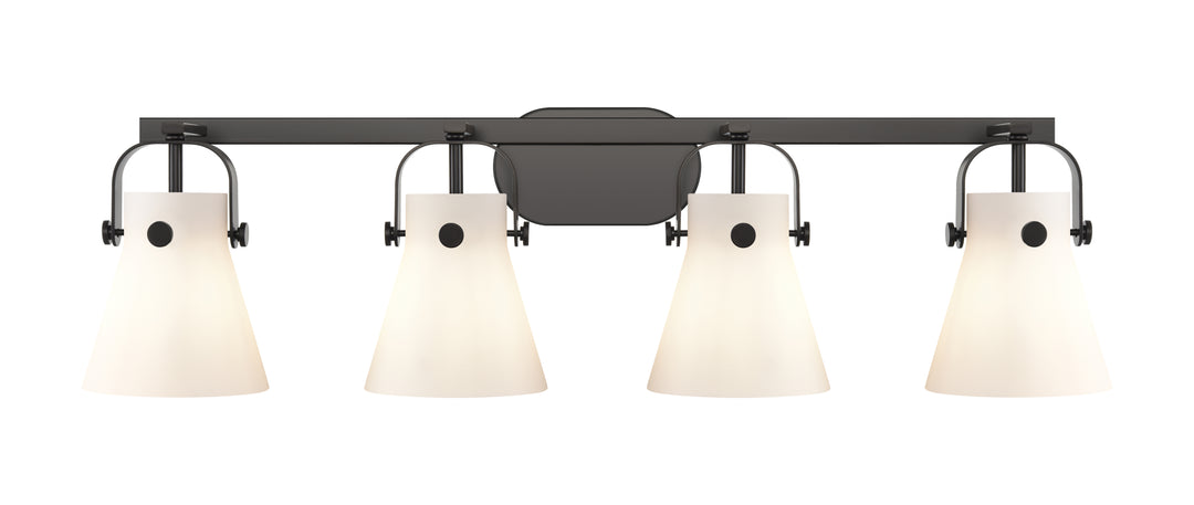 Innovations Lighting Pilaster II Cone 6" Bath Vanity Light - Matte Black Vanity Lights Innovations Lighting   